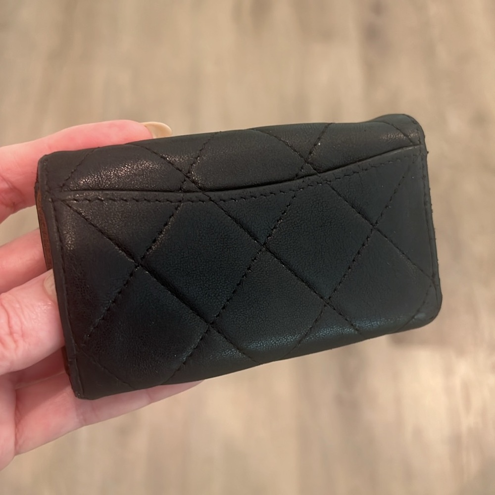 AUTH Chanel Key Holder Card Case Black Lambskin - Picture 6 of 16
